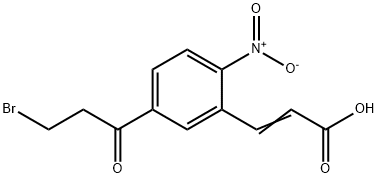 5-(3-Bromopropanoyl)-2-nitrocinnamic acid Structure