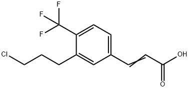 3-(3-Chloropropyl)-4-(trifluoromethyl)cinnamic acid Structure