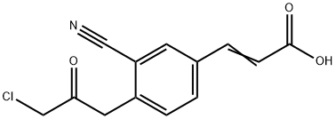 4-(3-Chloro-2-oxopropyl)-3-cyanocinnamic acid Structure