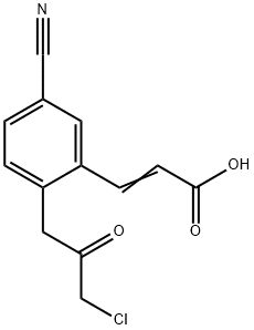 2-(3-Chloro-2-oxopropyl)-5-cyanocinnamic acid Structure