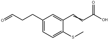 2-(Methylthio)-5-(3-oxopropyl)cinnamic acid Structure