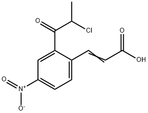 2-(2-Chloropropanoyl)-4-nitrocinnamic acid Structure