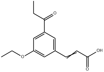 3-Ethoxy-5-propionylcinnamic acid Structure