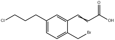 2-(Bromomethyl)-5-(3-chloropropyl)cinnamic acid Structure