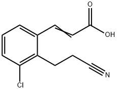 3-Chloro-2-(2-cyanoethyl)cinnamic acid Structure