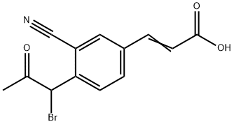 4-(1-Bromo-2-oxopropyl)-3-cyanocinnamic acid Structure