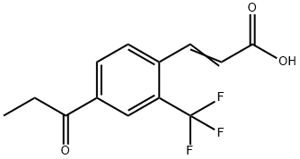 4-Propionyl-2-(trifluoromethyl)cinnamic acid Structure