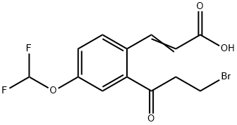 2-(3-Bromopropanoyl)-4-(difluoromethoxy)cinnamic acid Structure