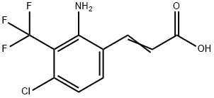 2-Amino-4-chloro-3-(trifluoromethyl)cinnamic acid Structure