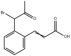 (E)-3-(2-(1-bromo-2-oxopropyl)phenyl)acrylic acid Structure