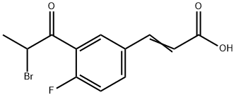 3-(2-Bromopropanoyl)-4-fluorocinnamic acid Structure