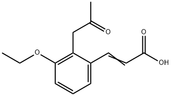 3-Ethoxy-2-(2-oxopropyl)cinnamic acid Structure