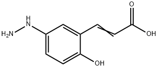 5-Hydrazinyl-2-hydroxycinnamic acid Structure