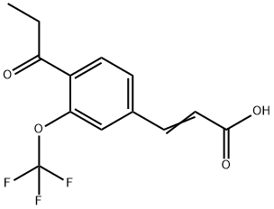 4-Propionyl-3-(trifluoromethoxy)cinnamic acid Structure