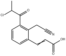 3-(2-Chloropropanoyl)-2-(cyanomethyl)cinnamic acid Structure