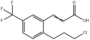 2-(3-Chloropropyl)-5-(trifluoromethyl)cinnamic acid Structure