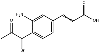 3-Amino-4-(1-bromo-2-oxopropyl)cinnamic acid Structure