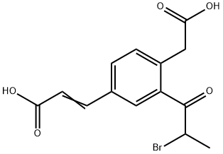 3-(2-Bromopropanoyl)-4-(carboxymethyl)cinnamic acid Structure