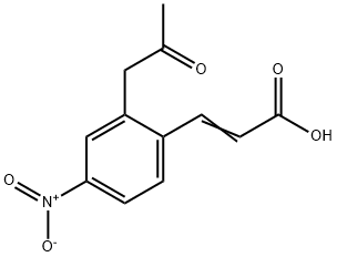 4-Nitro-2-(2-oxopropyl)cinnamic acid Structure