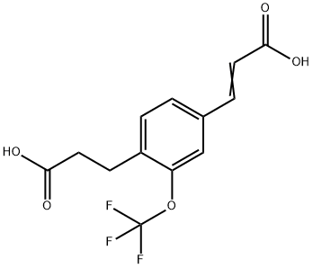 4-(2-Carboxyethyl)-3-(trifluoromethoxy)cinnamic acid Structure