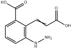 2-Carboxy-6-hydrazinylcinnamic acid Structure