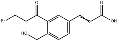 3-(3-Bromopropanoyl)-4-(hydroxymethyl)cinnamic acid Structure