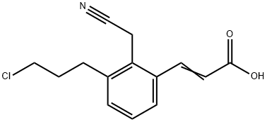 3-(3-Chloropropyl)-2-(cyanomethyl)cinnamic acid Structure