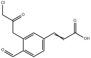 3-(3-Chloro-2-oxopropyl)-4-formylcinnamic acid Structure