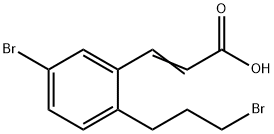 5-Bromo-2-(3-bromopropyl)cinnamic acid Structure