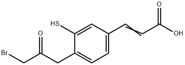 4-(3-Bromo-2-oxopropyl)-3-mercaptocinnamic acid Structure