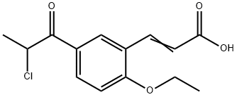 5-(2-Chloropropanoyl)-2-ethoxycinnamic acid Structure