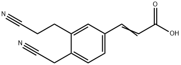 3-(2-Cyanoethyl)-4-(cyanomethyl)cinnamic acid Structure