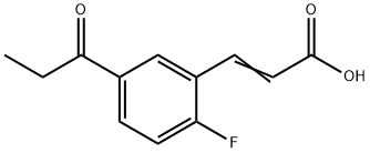 2-Fluoro-5-propionylcinnamic acid Structure