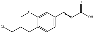 4-(3-Chloropropyl)-3-(methylthio)cinnamic acid Structure