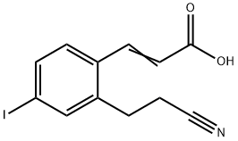 2-(2-Cyanoethyl)-4-iodocinnamic acid Structure