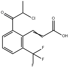 2-(2-Chloropropanoyl)-6-(trifluoromethyl)cinnamic acid Structure