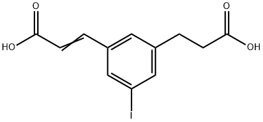 3-(2-Carboxyethyl)-5-iodocinnamic acid Structure