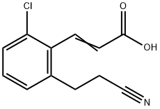 2-Chloro-6-(2-cyanoethyl)cinnamic acid Structure