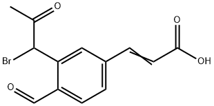 3-(1-Bromo-2-oxopropyl)-4-formylcinnamic acid Structure