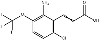 2-Amino-6-chloro-3-(trifluoromethoxy)cinnamic acid Structure