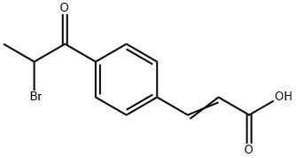 (E)-3-(4-(2-Bromopropanoyl)phenyl)acrylic acid Structure