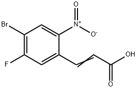 4-Bromo-5-fluoro-2-nitrocinnamic acid 구조식 이미지