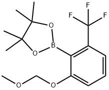 1,3,2-Dioxaborolane, 2-[2-(methoxymethoxy)-6-(trifluoromethyl)phenyl]-4,4,5,5-tetramethyl- Structure