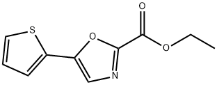 2-Oxazolecarboxylic acid, 5-(2-thienyl)-, ethyl ester 구조식 이미지