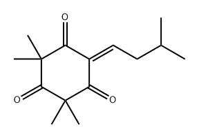 1,3,5-Cyclohexanetrione, 2,2,4,4-tetramethyl-6-(3-methylbutylidene)- Structure