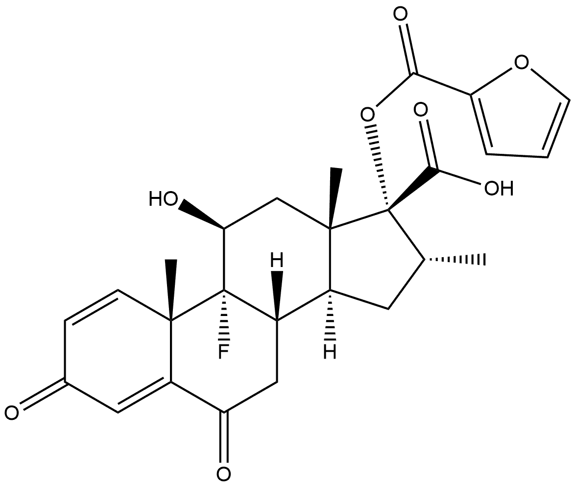 Fluticasone Furoate Impurity 1 구조식 이미지