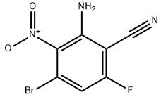 Benzonitrile, 2-amino-4-bromo-6-fluoro-3-nitro- Structure