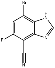 1H-Benzimidazole-4-carbonitrile, 7-bromo-5-fluoro- Structure