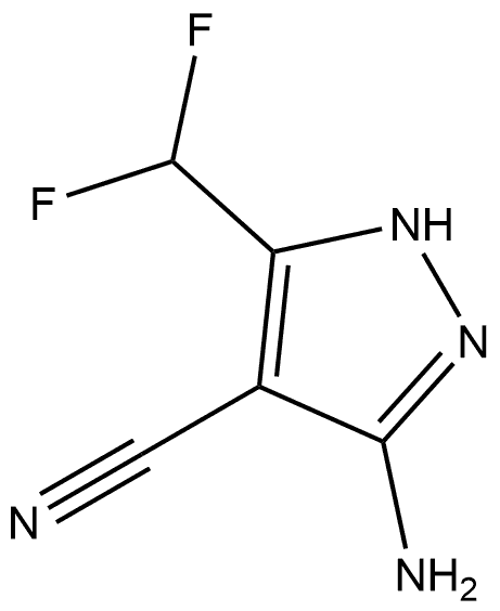3-Amino-5-(difluoromethyl)-1H-pyrazole-4-carbonitrile Structure