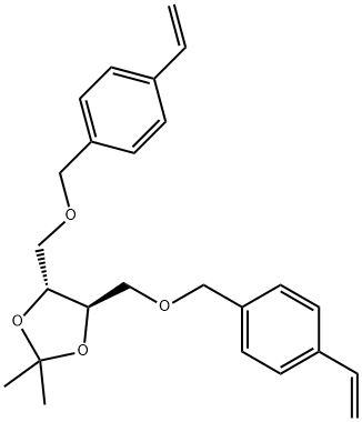 (4R,5R)-4,5-Bis[[(4-ethenylphenyl)methoxy]methyl]-2,2-dimethyl-1,3-dioxolane 구조식 이미지